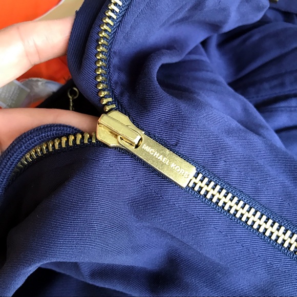 💙 MICHAEL KORS BASICS TRUE NAVY HOODIE JACKET! - Picture 12 of 16